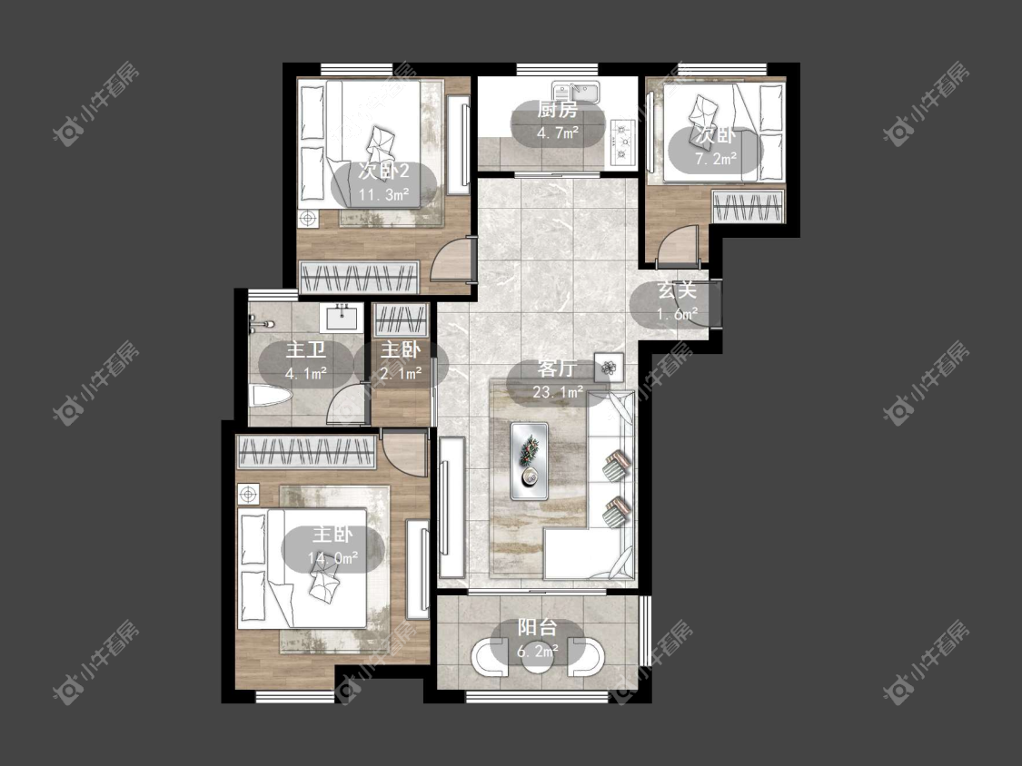 镇江惠和苑在售二手房源户型图_小牛看房