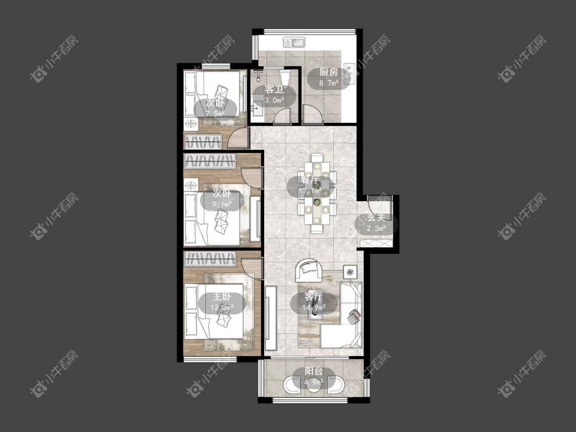 镇江玉乳泉小区在售二手房源户型图_小牛看房