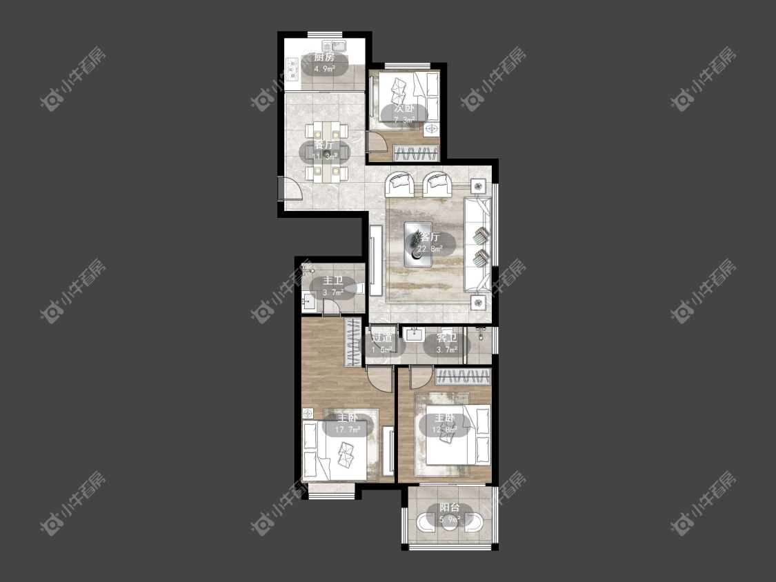 镇江嘉源首府在售二手房源户型图_小牛看房