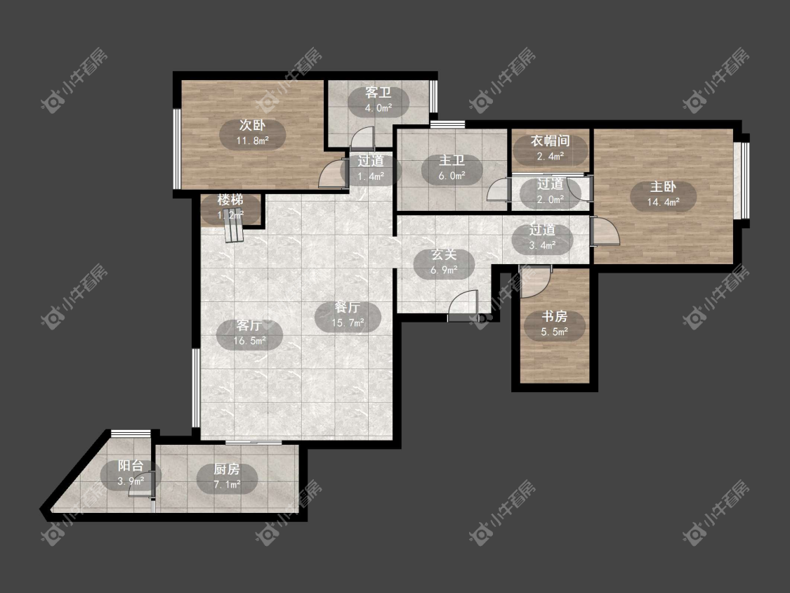 镇江恒大名都一期在售二手房源户型图_小牛看房