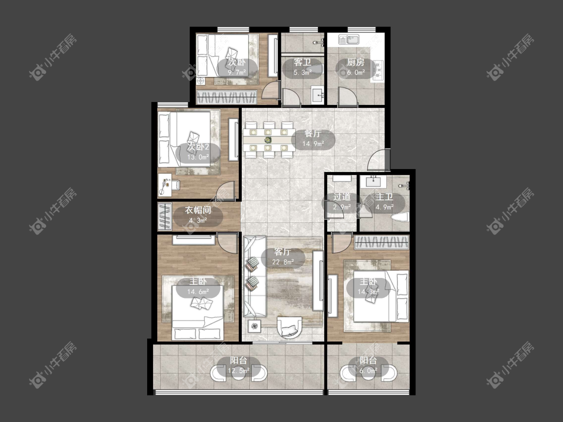 镇江福康苑在售二手房源户型图_小牛看房