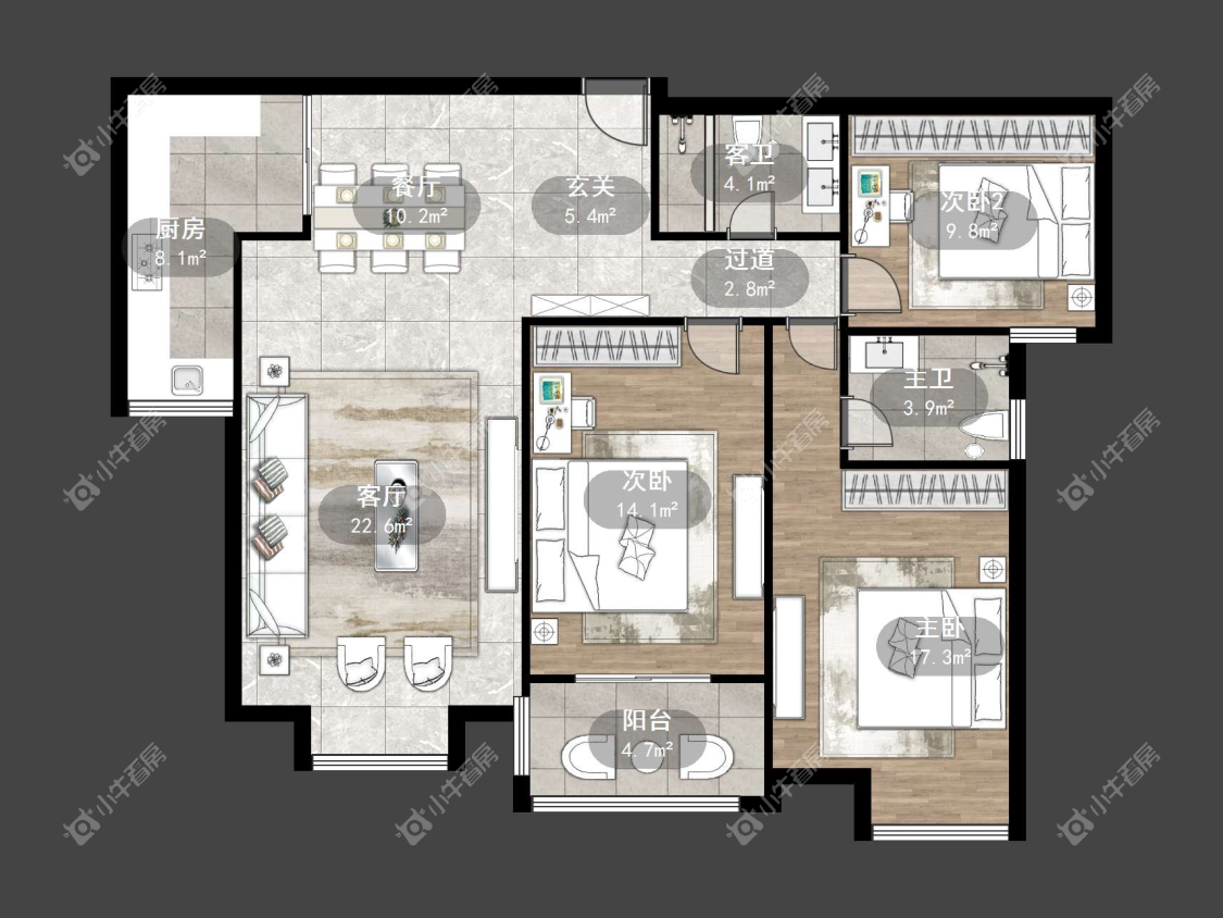 镇江江南人家在售二手房源户型图_小牛看房
