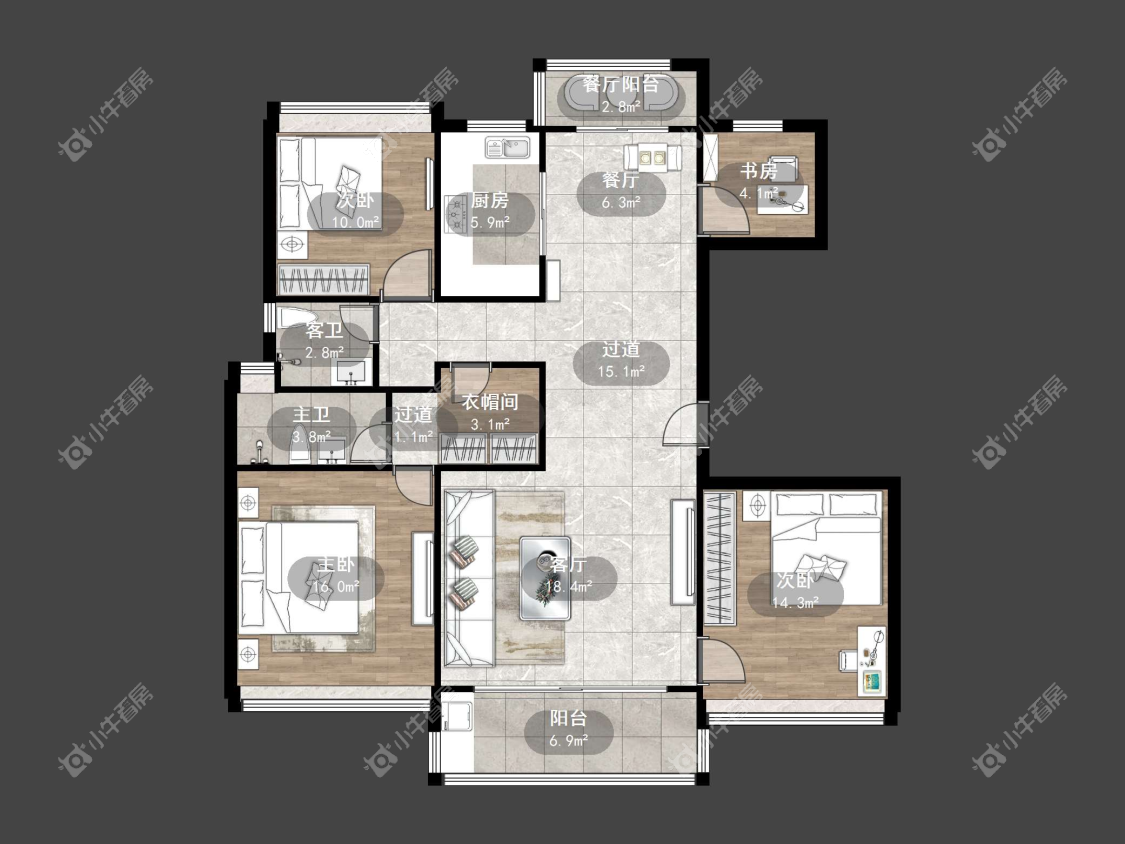 镇江碧桂园樾府在售二手房源户型图_小牛看房