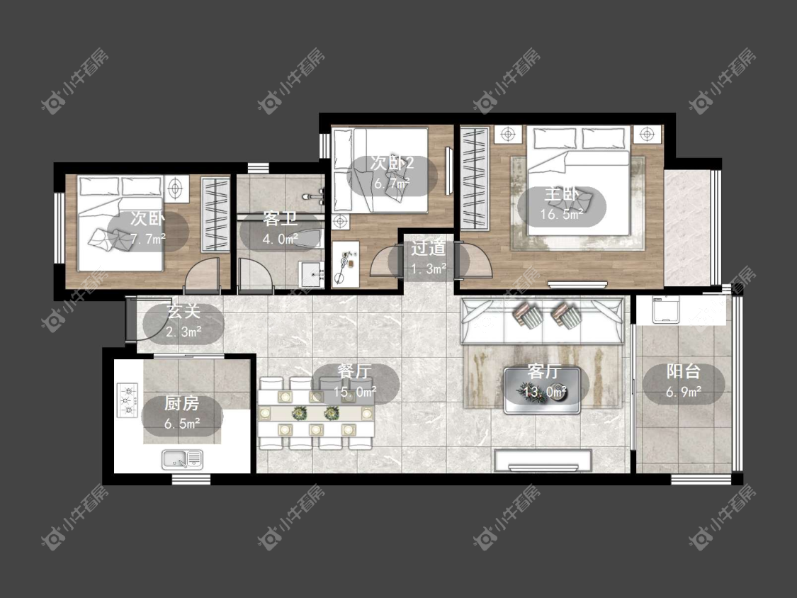 镇江恒大名都二三期在售二手房源户型图_小牛看房