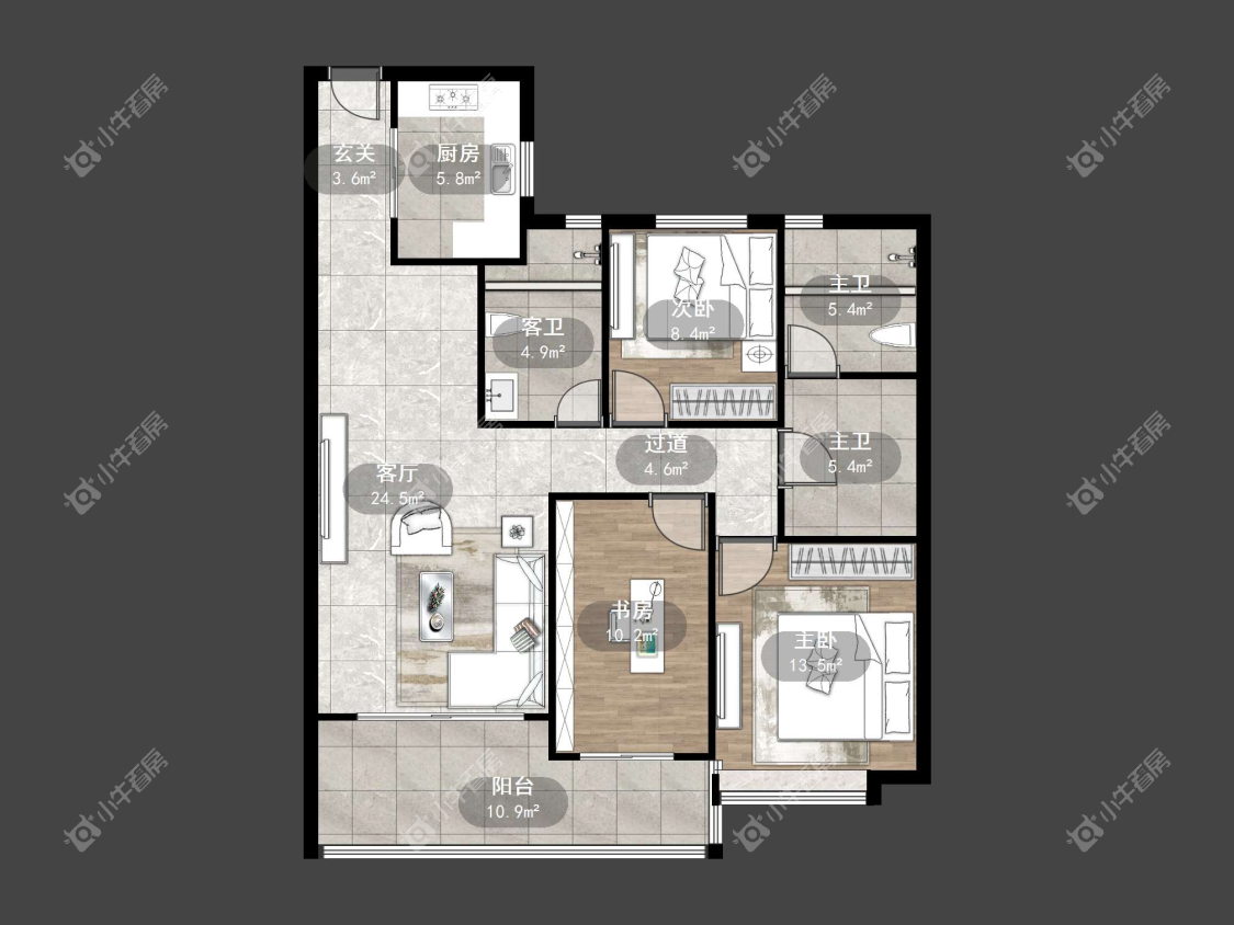 镇江恒大名都二三期在售二手房源户型图_小牛看房