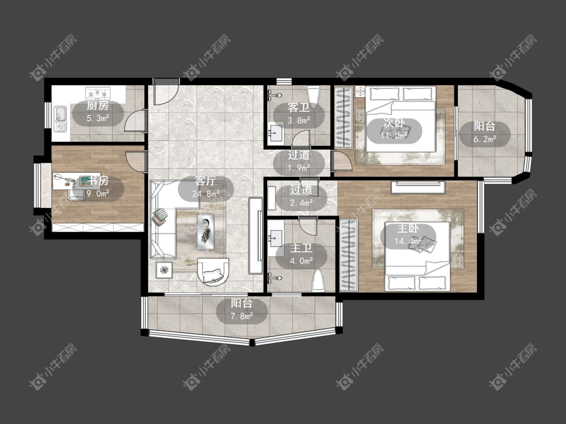 镇江锦绣熙城在售二手房源户型图_小牛看房