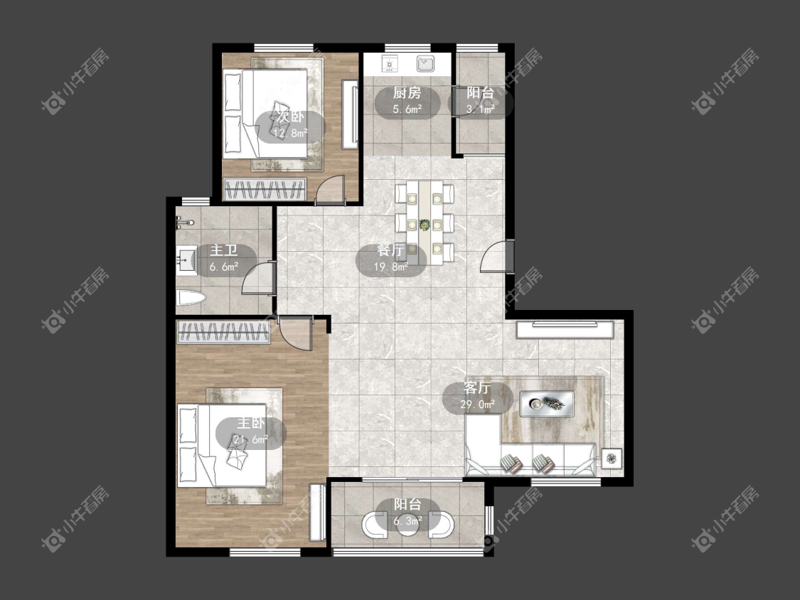 镇江领秀花都在售二手房源户型图_小牛看房