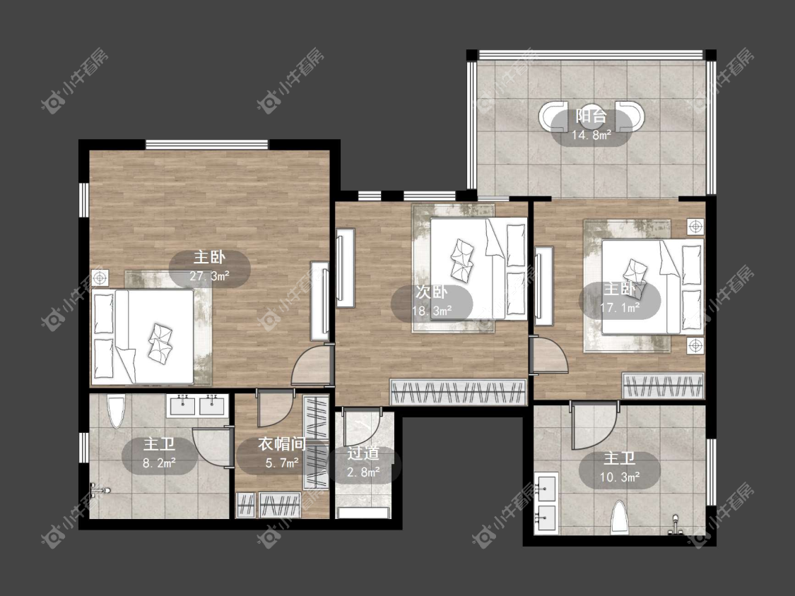 镇江白金瀚别墅在售二手房源户型图_小牛看房