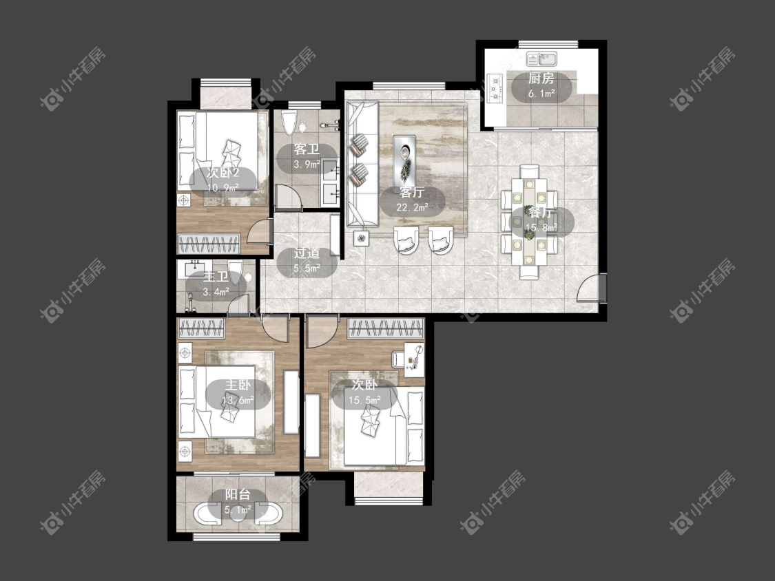 镇江金鼎城市花园在售二手房源户型图_小牛看房