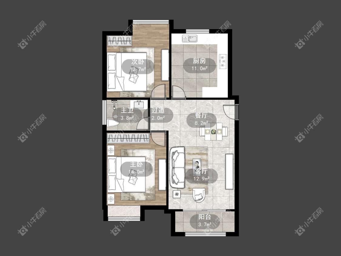 镇江金桥世纪城在售二手房源户型图_小牛看房