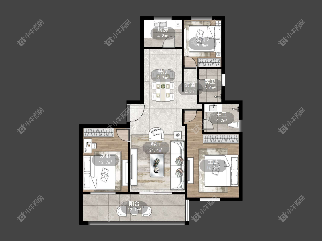 镇江天怡天瑞宸在售二手房源户型图_小牛看房
