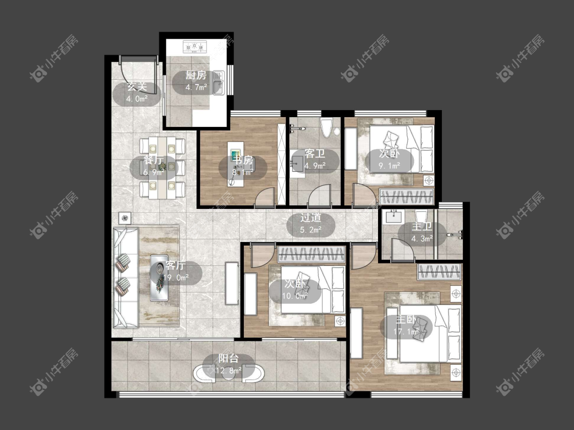 镇江中南熙悦城中南二期在售二手房源户型图_小牛看房