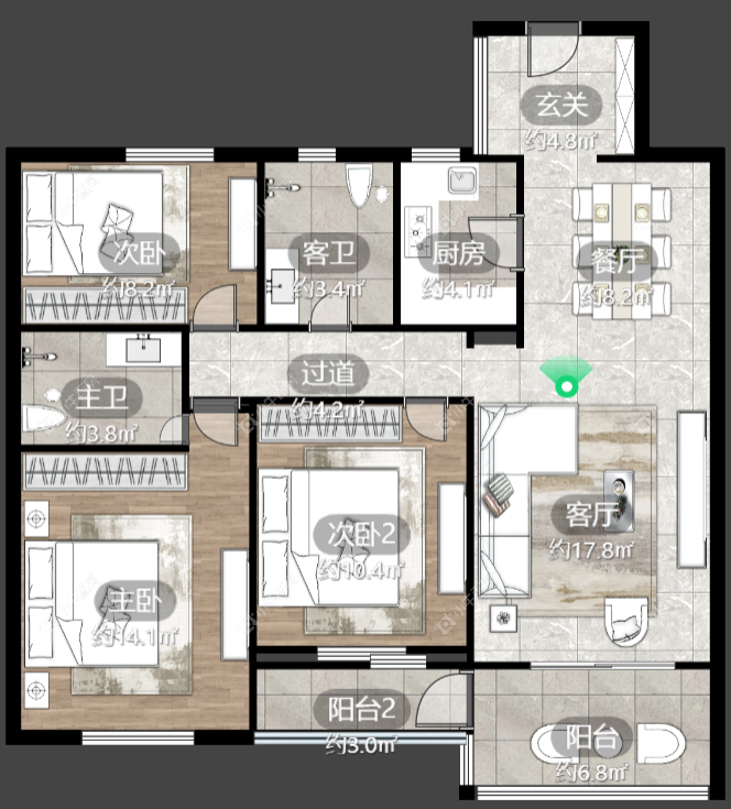 镇江御珑湾(丹阳)在售二手房源户型图_小牛看房