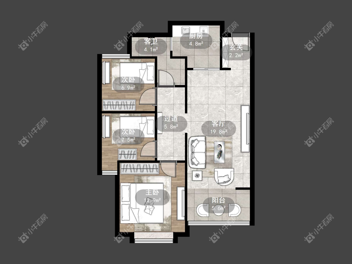 镇江荣城国际一期在售二手房源户型图_小牛看房