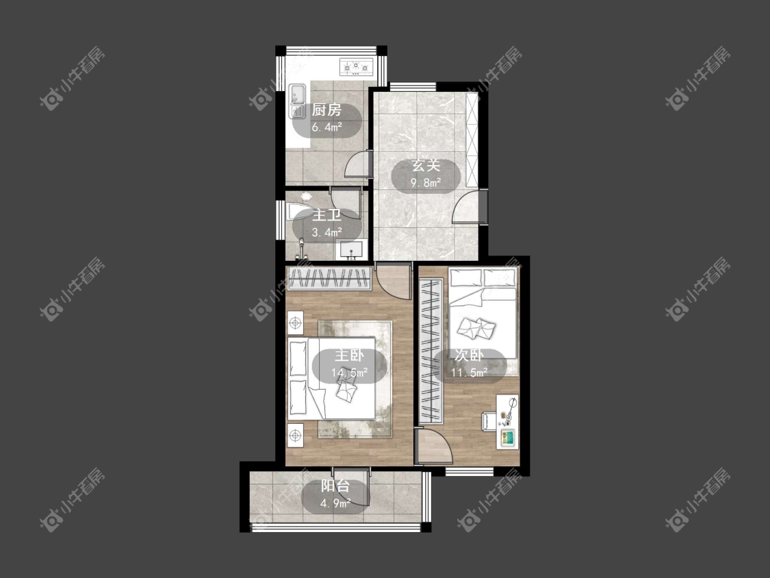镇江公园新村（丹阳）在售二手房源户型图_小牛看房