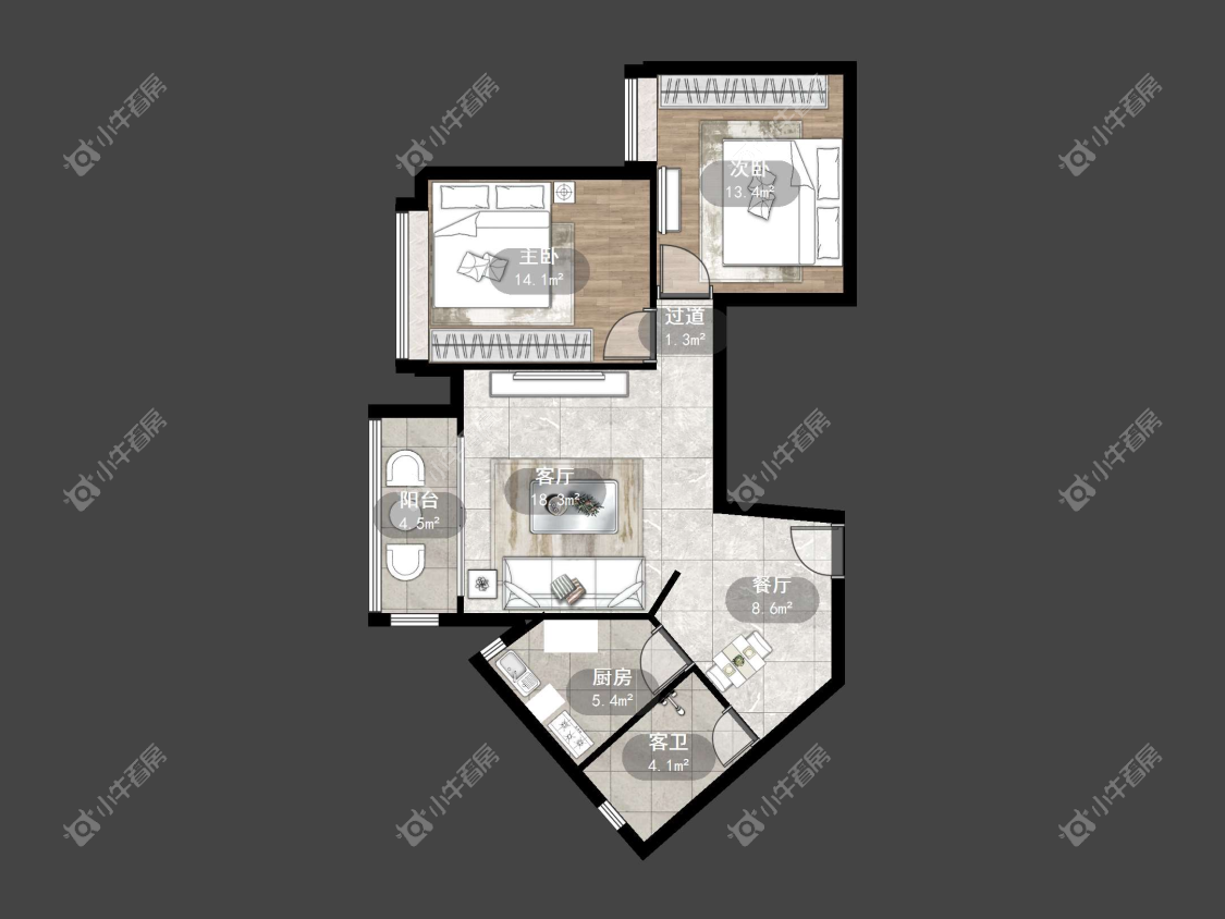 镇江恒大名都一期在售二手房源户型图_小牛看房