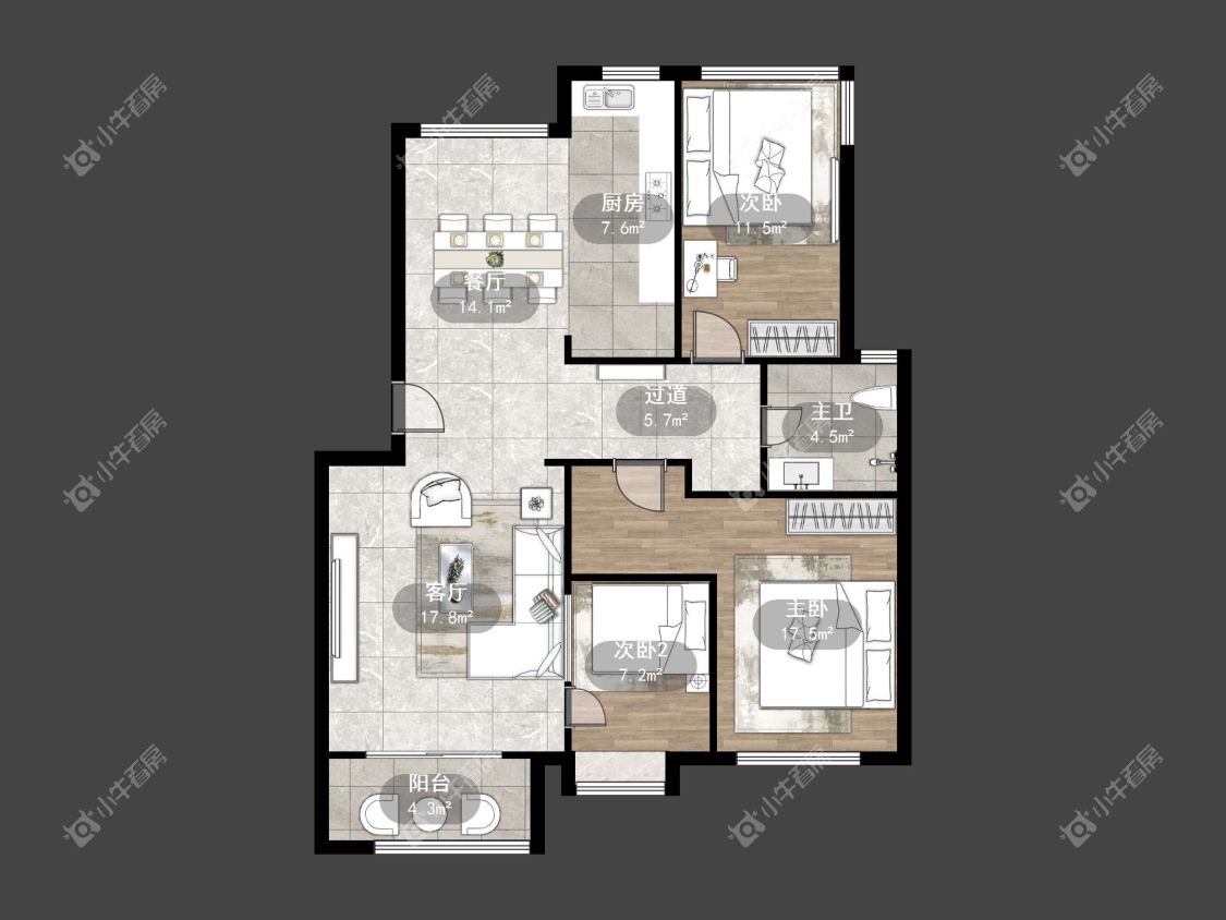 镇江开泰苑在售二手房源户型图_小牛看房