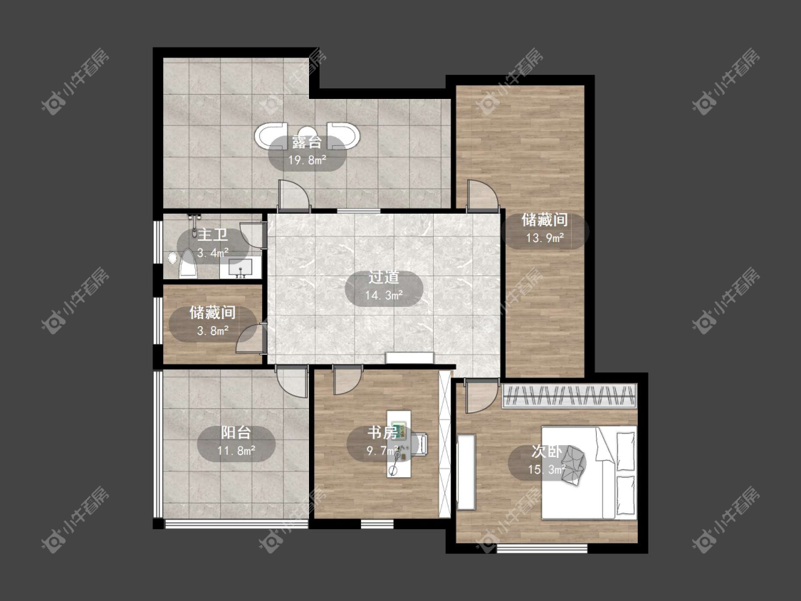 镇江天波城在售二手房源户型图_小牛看房