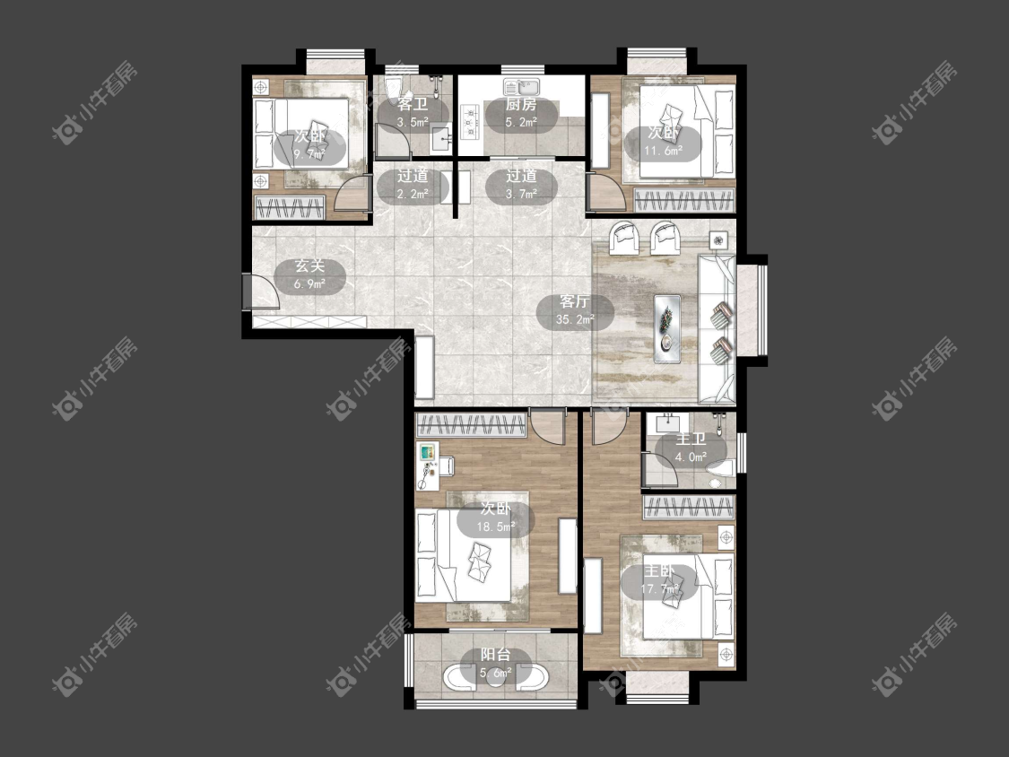 镇江南门花园在售二手房源户型图_小牛看房