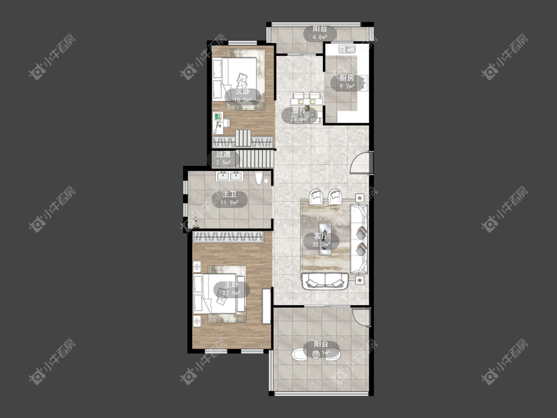 镇江天波城在售二手房源户型图_小牛看房
