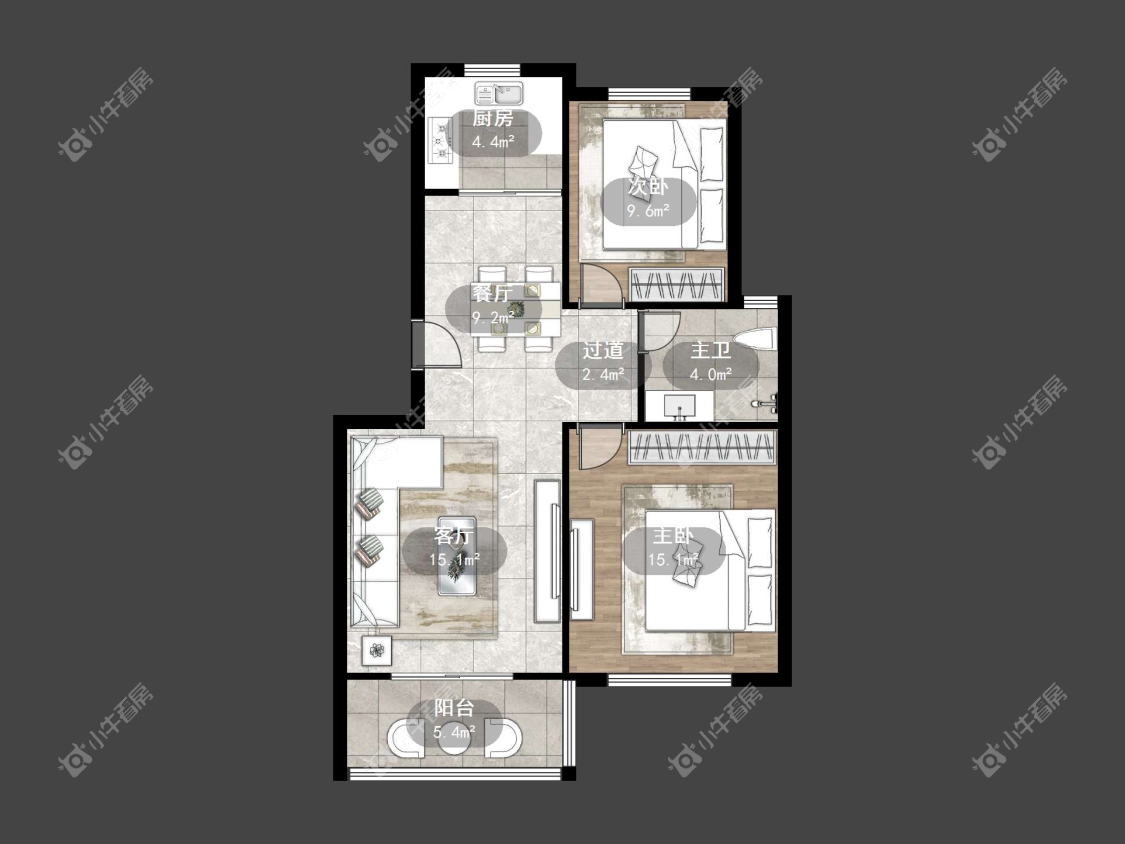 镇江世纪豪都在售二手房源户型图_小牛看房
