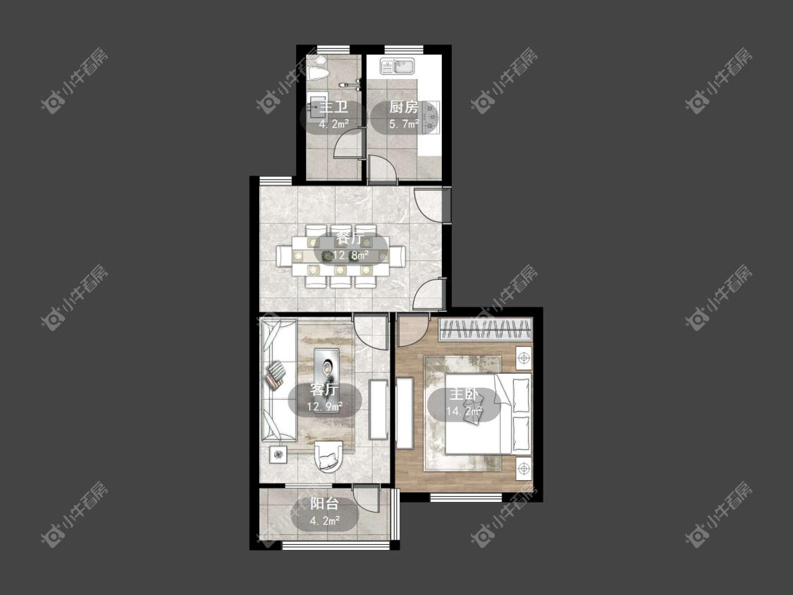 镇江太阳城小区在售二手房源户型图_小牛看房