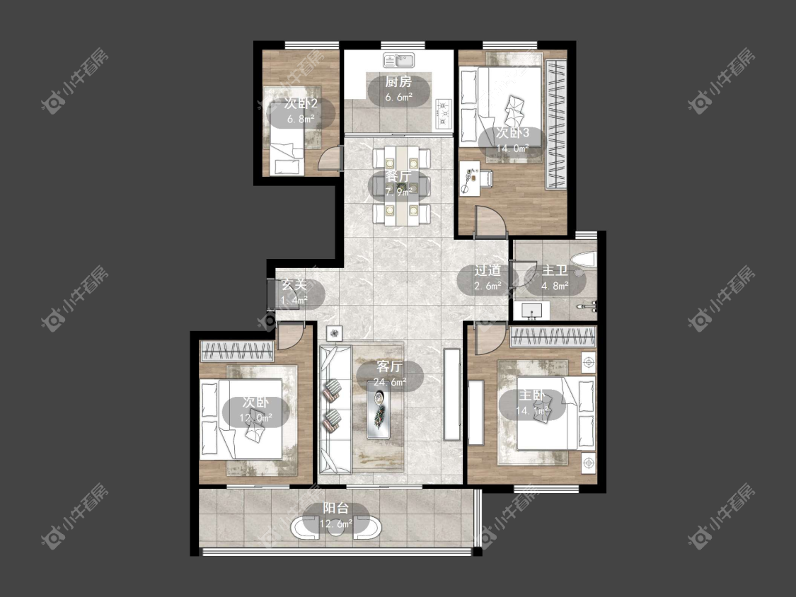 镇江和园在售二手房源户型图_小牛看房