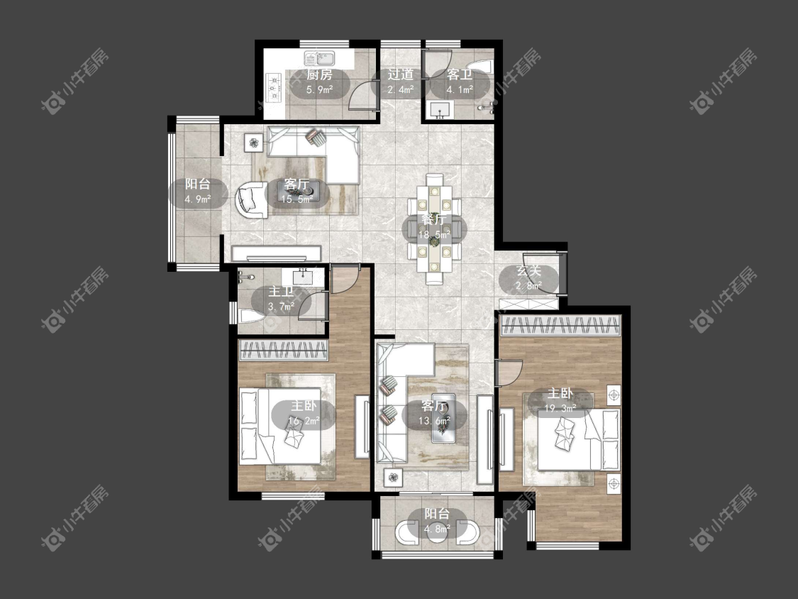 镇江风雅尚都在售二手房源户型图_小牛看房