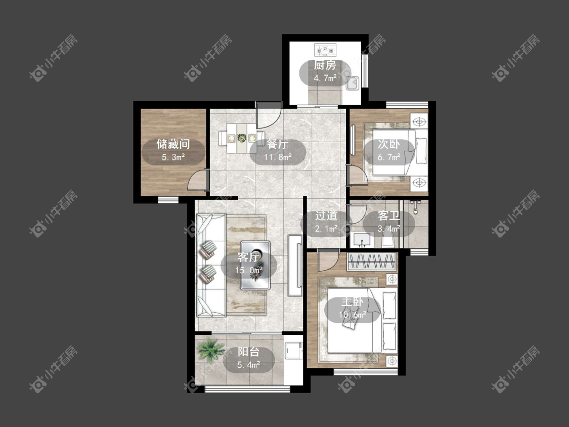 镇江吾悦华府（丹阳）在售二手房源户型图_小牛看房
