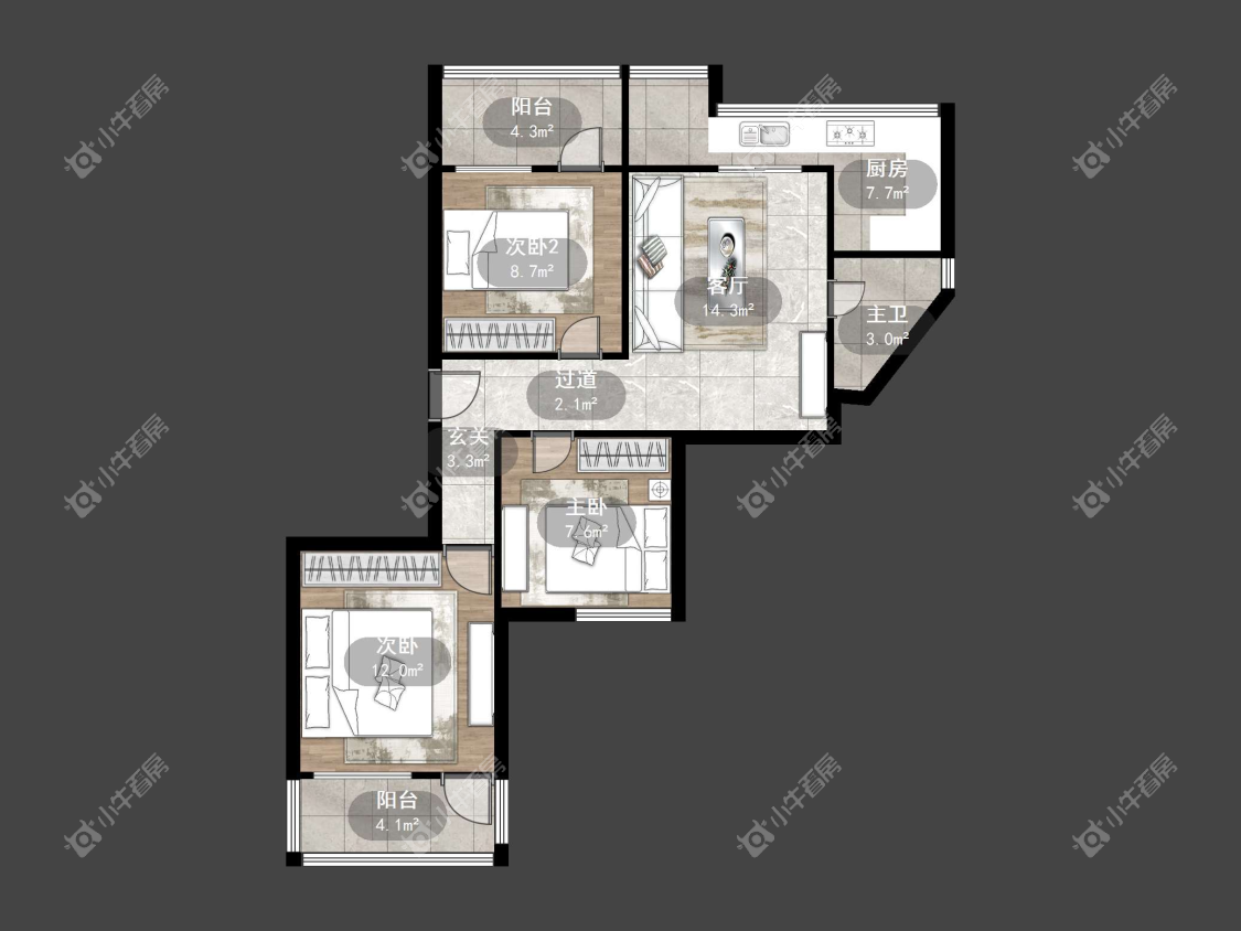 镇江练湖东湖新村在售二手房源户型图_小牛看房