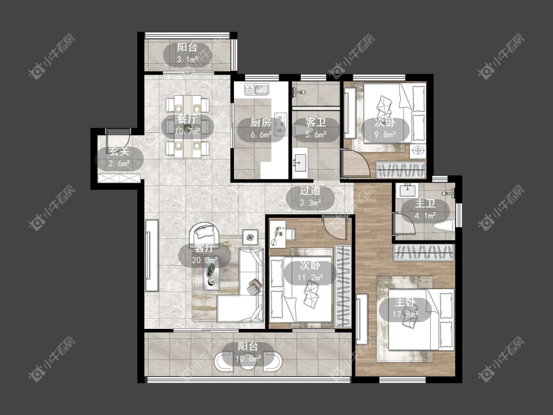 镇江九珑苑在售二手房源户型图_小牛看房