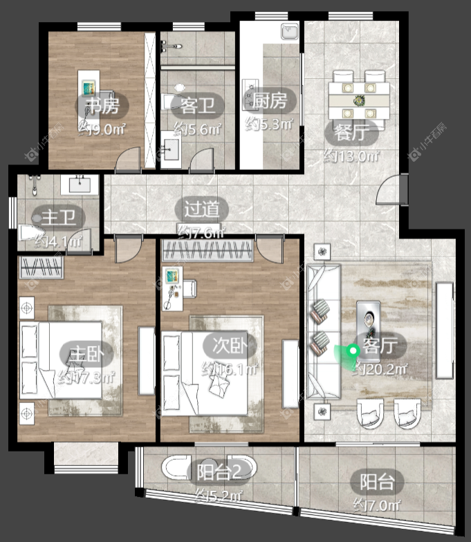 镇江新世纪花园（丹阳）在售二手房源户型图_小牛看房