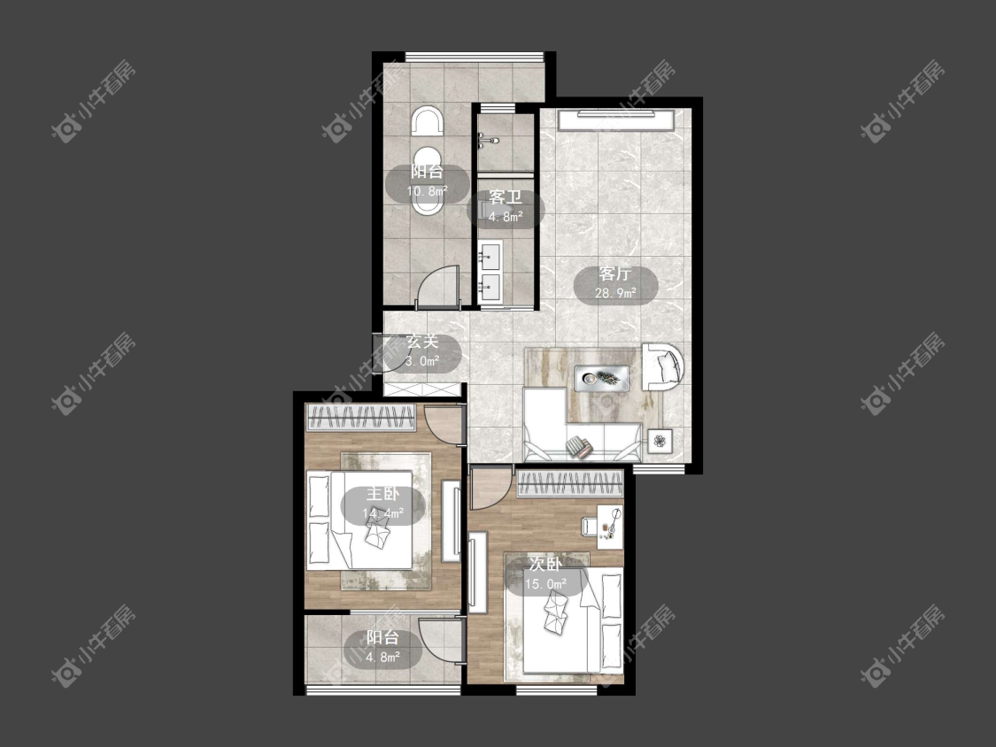 镇江玉泉小区在售二手房源户型图_小牛看房