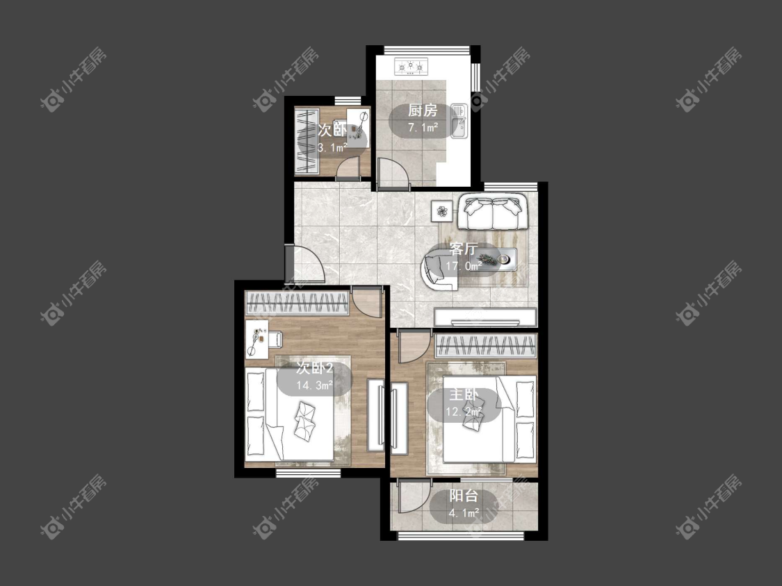 镇江万善园一村在售二手房源户型图_小牛看房