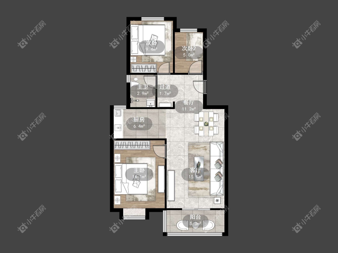 镇江南方名居在售二手房源户型图_小牛看房