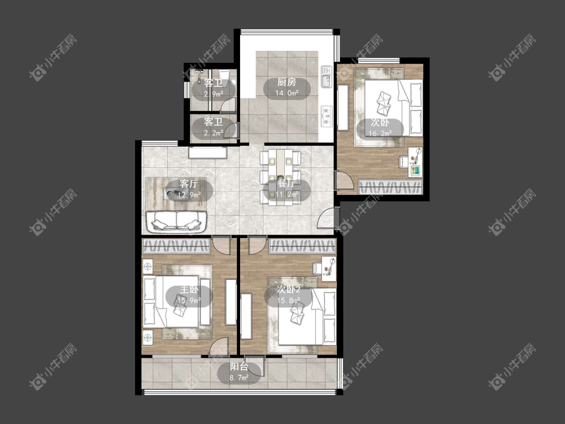 镇江商业街在售二手房源户型图_小牛看房
