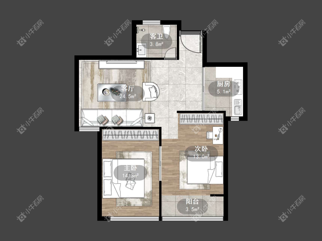镇江丹凤国际在售二手房源户型图_小牛看房