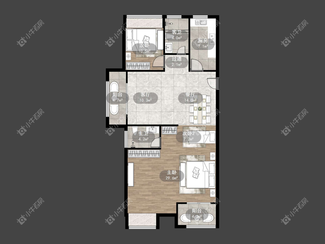 镇江华都幸福里在售二手房源户型图_小牛看房