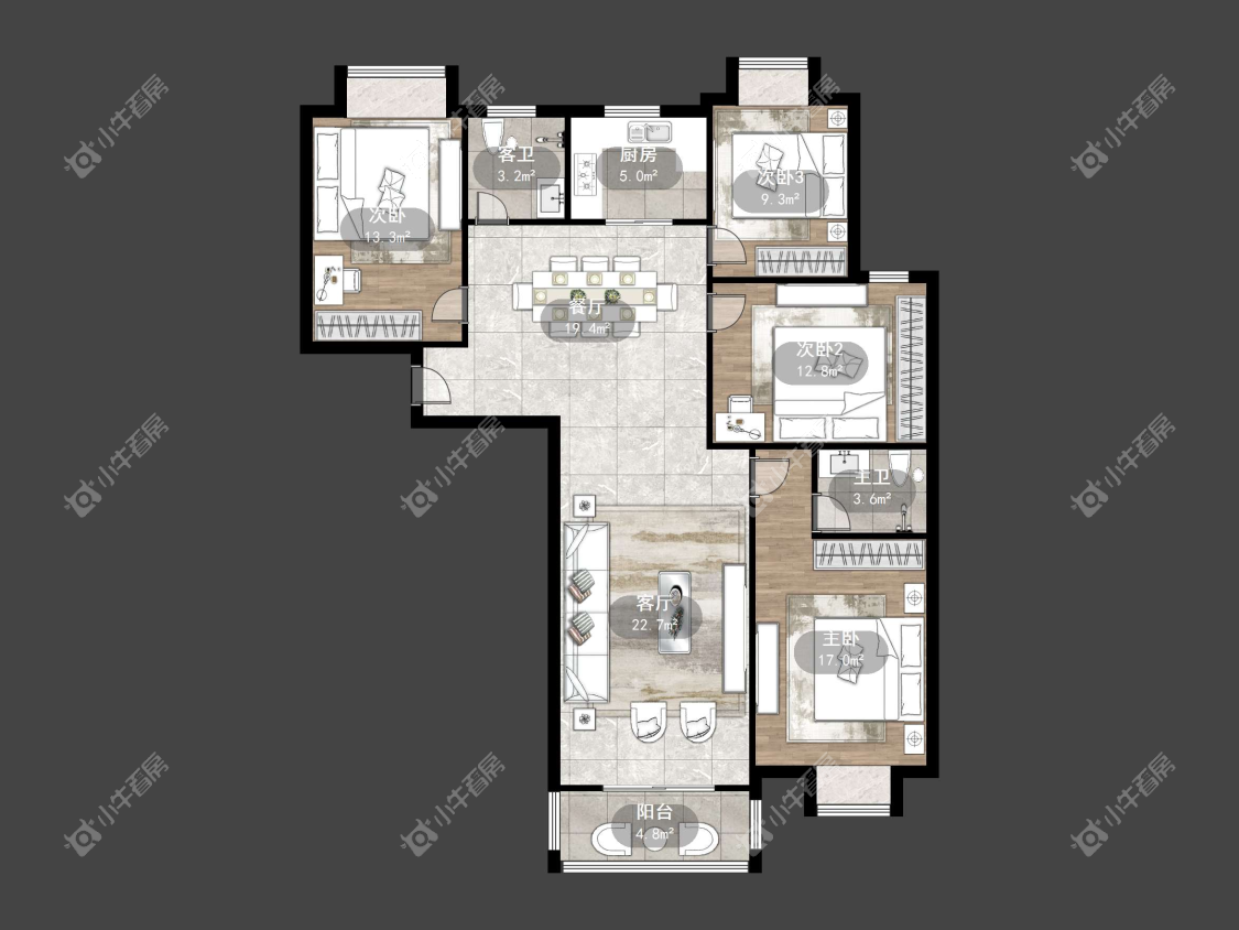 镇江南门花园在售二手房源户型图_小牛看房