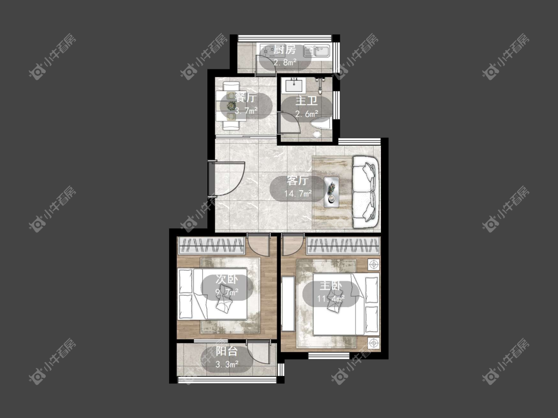 镇江万善园一村在售二手房源户型图_小牛看房