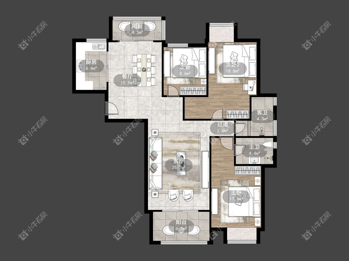 镇江凤凰国际在售二手房源户型图_小牛看房