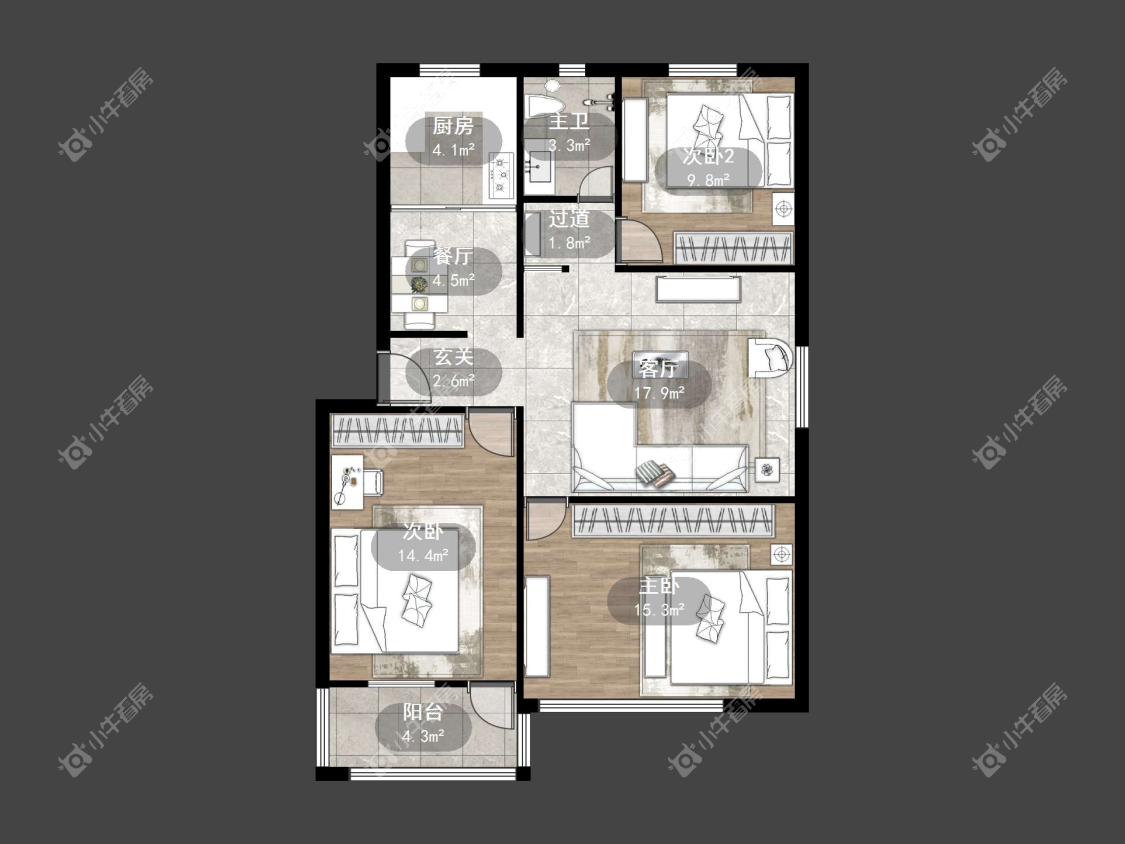 镇江百花新村在售二手房源户型图_小牛看房