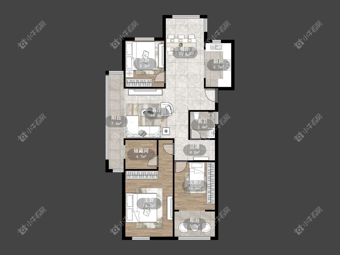 镇江滨河凤凰城在售二手房源户型图_小牛看房