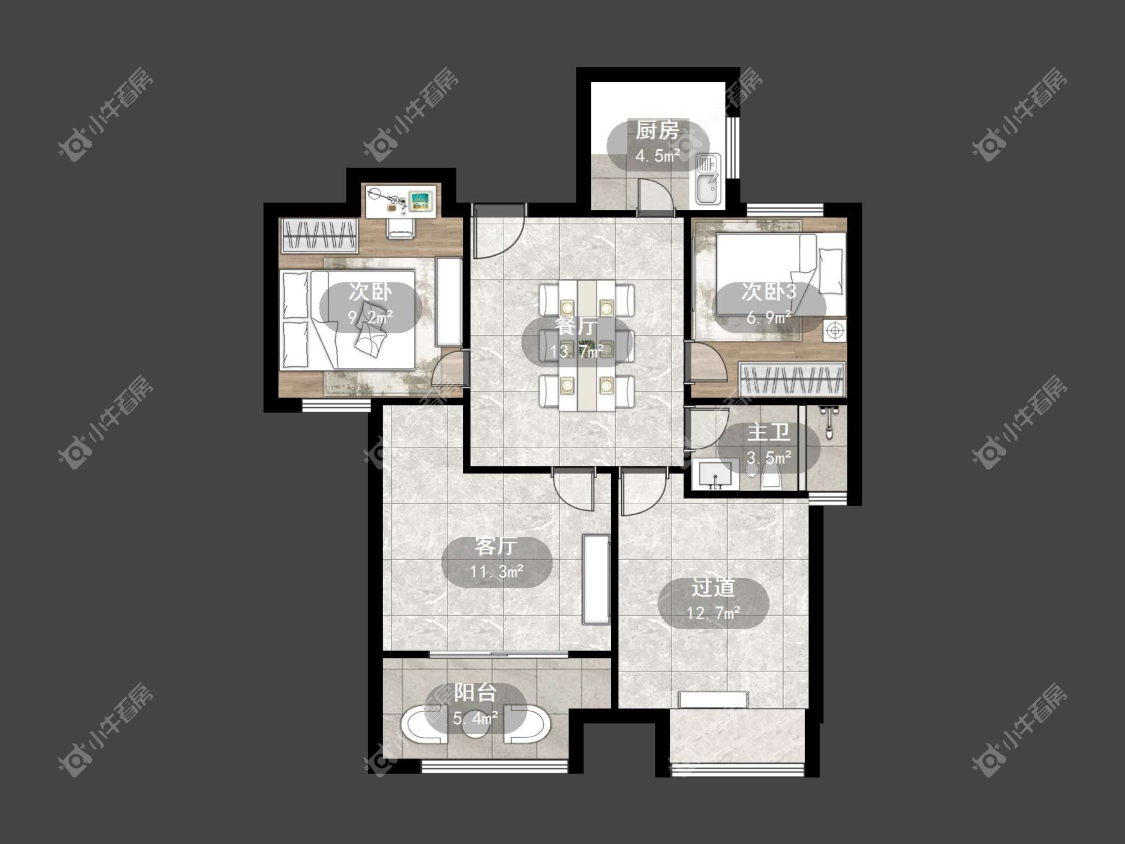 镇江吾悦华府（丹阳）在售二手房源户型图_小牛看房