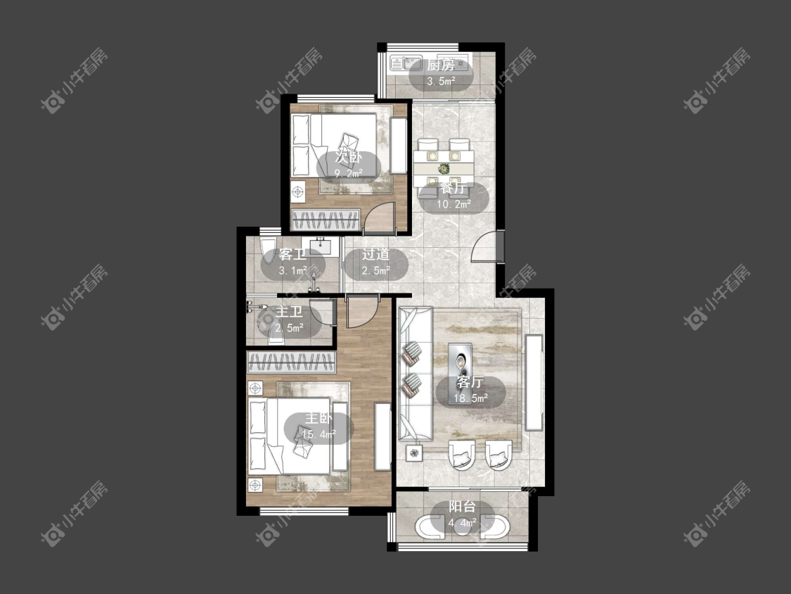 镇江幸福三区在售二手房源户型图_小牛看房