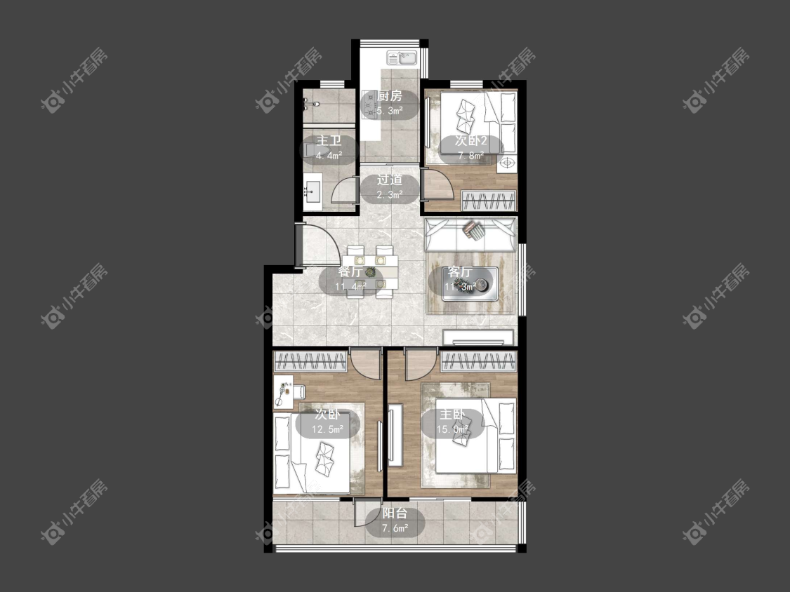 镇江新家园在售二手房源户型图_小牛看房