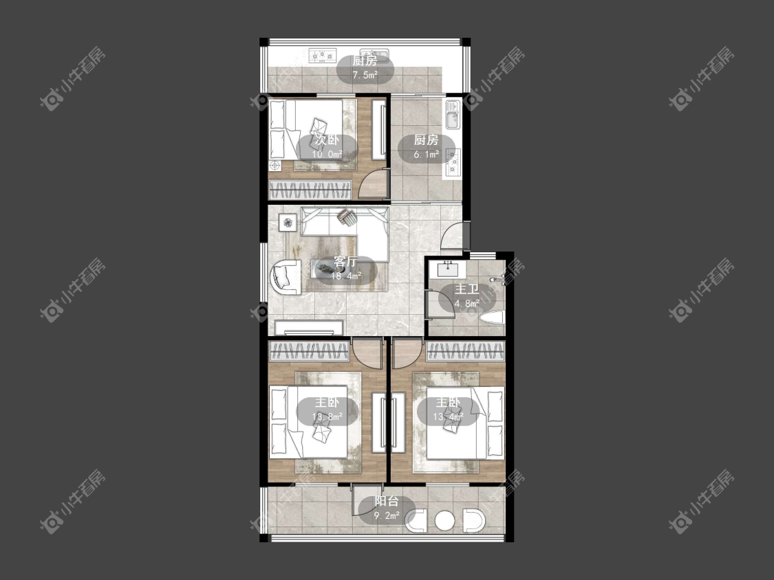 镇江千家乐园在售二手房源户型图_小牛看房