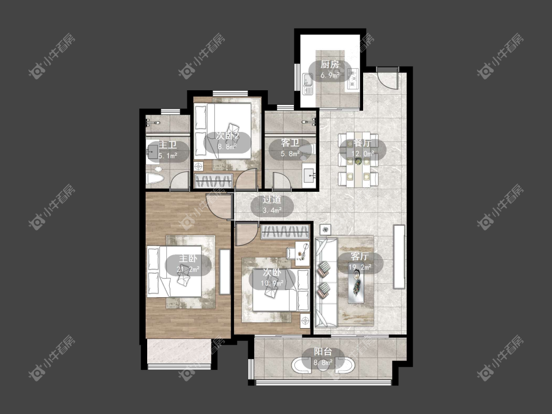 镇江万善上院在售二手房源户型图_小牛看房