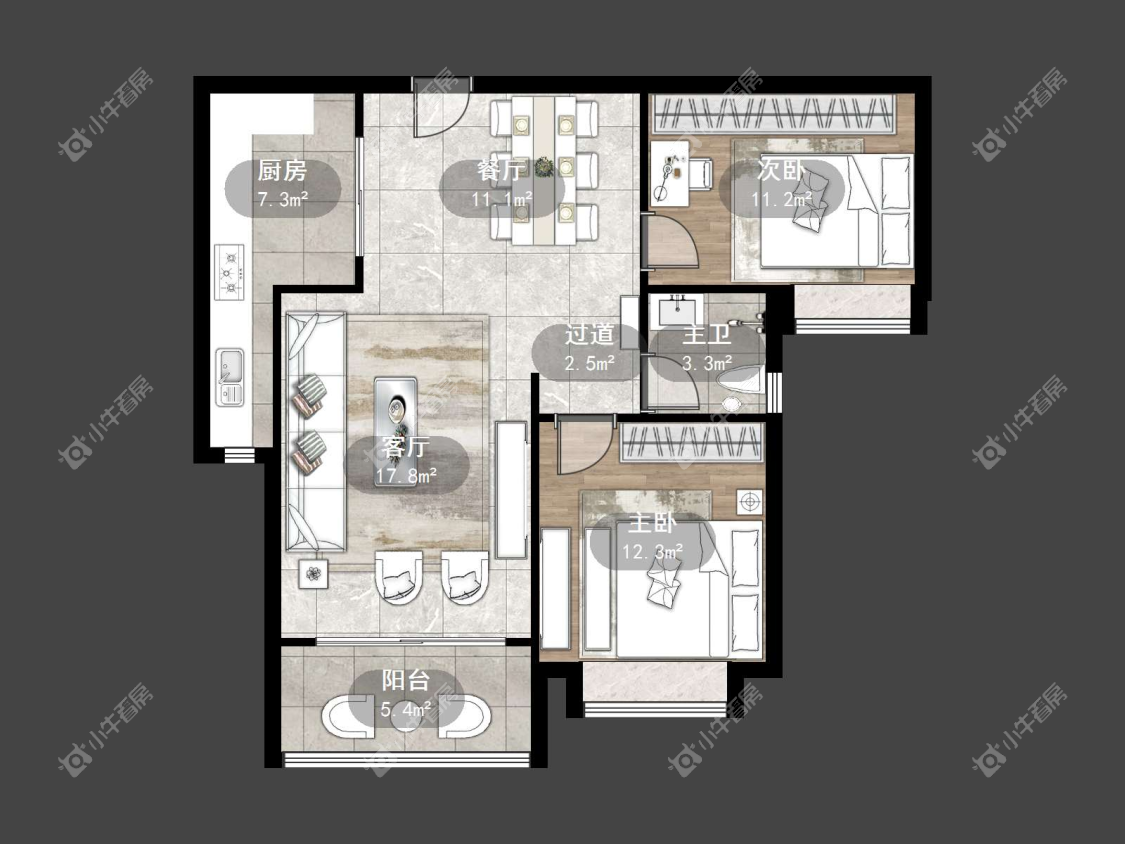镇江金鼎城市花园在售二手房源户型图_小牛看房