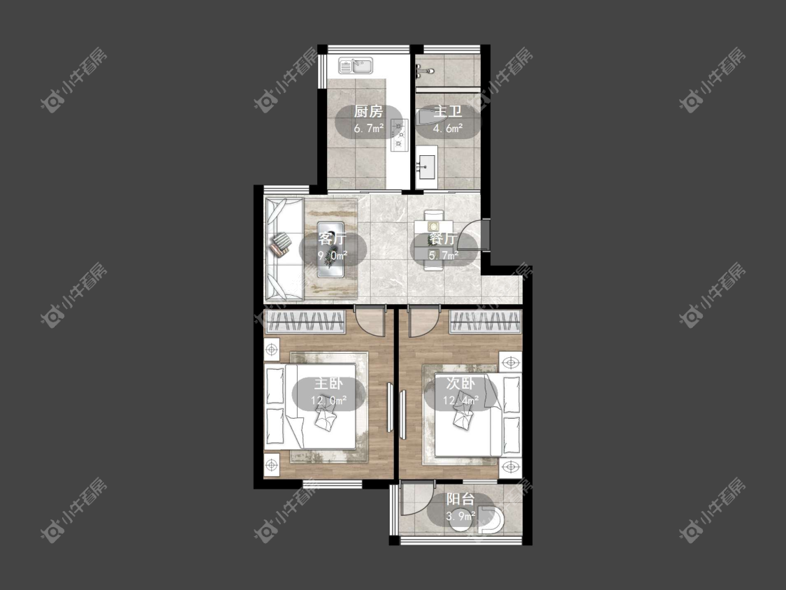 镇江香草新村在售二手房源户型图_小牛看房